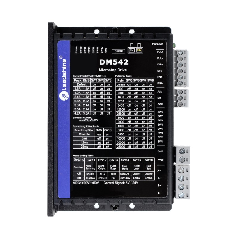 Leadshine Digitale Stappenmotor Bestuurder 0.5-4.2A 20-50VDC voor Nema 17, 23, 24 Stappenmotor