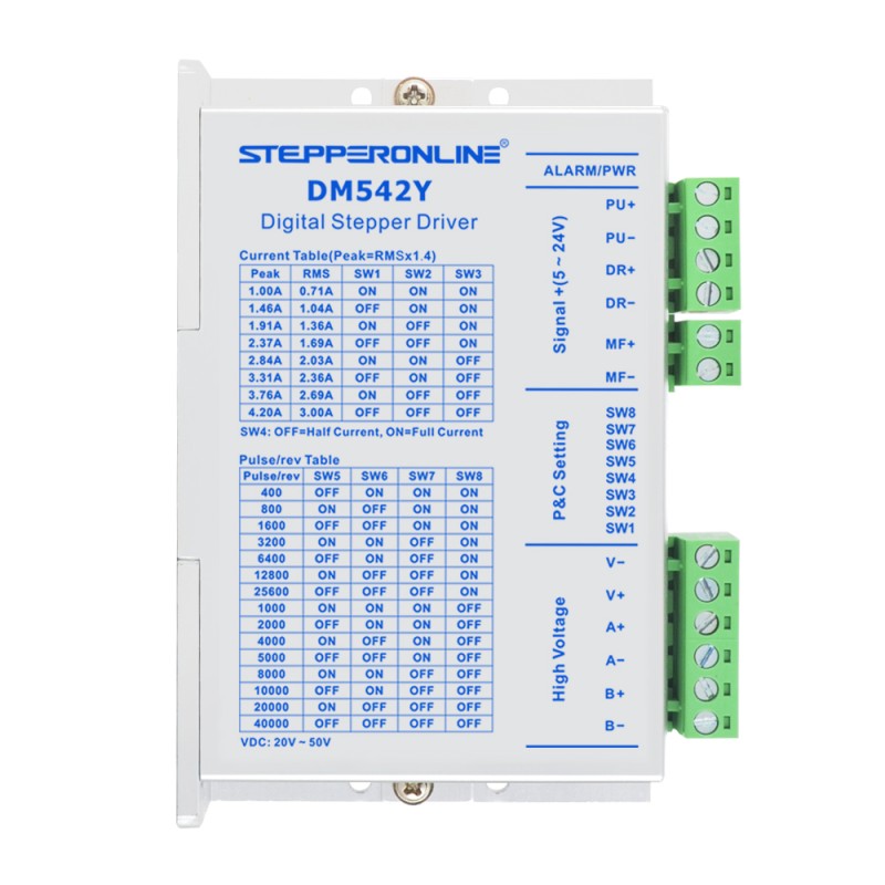 Y-serie digitale Stepper Driver 1.0-4.2A DC20V-50V voor Nema 17, 23, 24 Stepper Motor