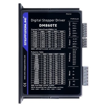Digitale stappenmotor driver TE-serie 2,4-7,2A 20-80VAC/30-100VDC voor Nema 34 motor Digitale stappenmotor driver TE-serie 2,4-7,2A 20-80VAC/30-100VDC voor Nema 34 motor
