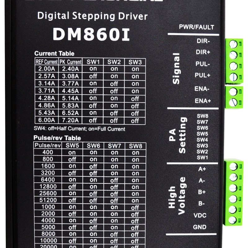 1 As Stappenmotor CNC Kit 8.2Nm (1161.45oz.in) Nema 34 Stappenmotor & Driver