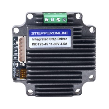 Geïntegreerde stappenmotordriver 1,0-4,5A 11-36VDC Laag geluidsniveau voor NEMA 23 stappenmotor