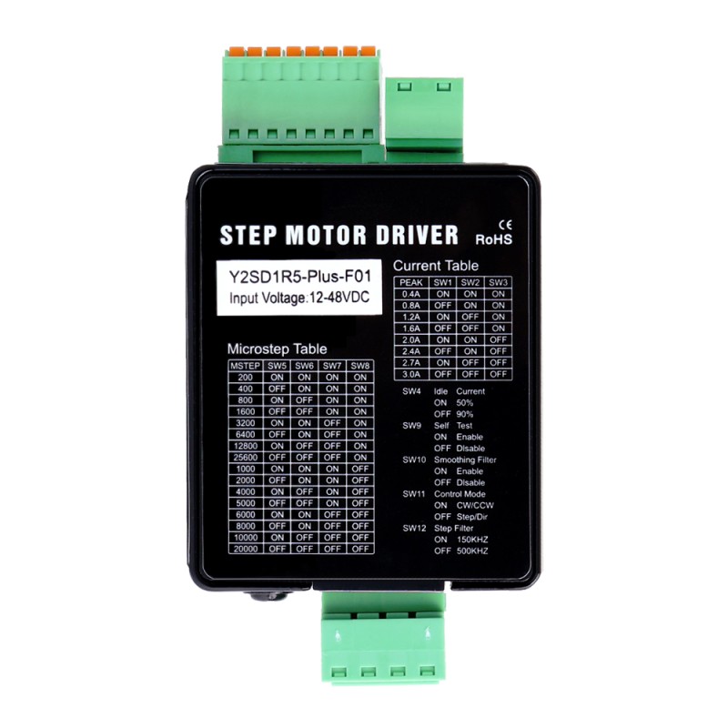 DC Pulse Stepper Motor Driver 0,4-3,0A 12-48VDC Alarmfunctie & I / O-regeling voor Nema 11, 14, 17, 23 Stepper Motor DC Pulse Stepper Motor Driver 0,4-3,0A 12-48VDC Alarmfunctie & I / O-regeling voor Nema 11, 14, 17, 23 Stepper Motor