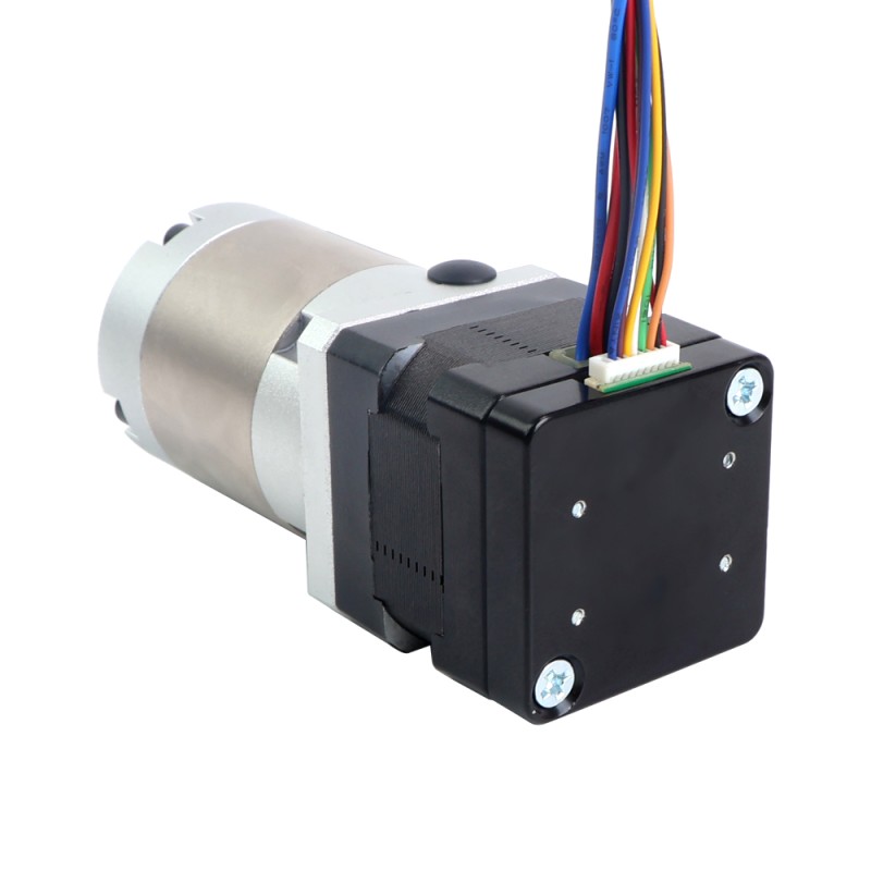 Nema 14 stappenmotor met hoge precisie versnellingsbak overbrengingsverhouding 20:1 en magnetische encoder 1000PPR(4000CPR) - 14HS11-1004D-EGS20-AR4 | StepperOnline