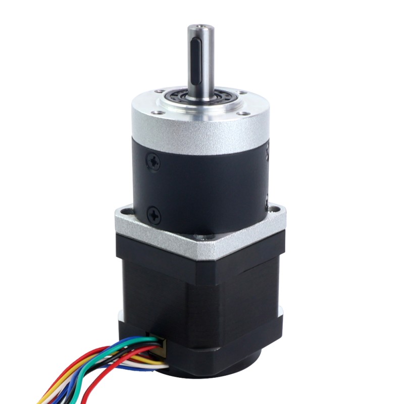 Nema 17 stappenmotor met versnellingsbakoverbrengingsverhouding 10:1 en magnetische encoder 1000PPR (4000CPR) - 17HS15-1684D-HG10-AR4 | StepperOnline