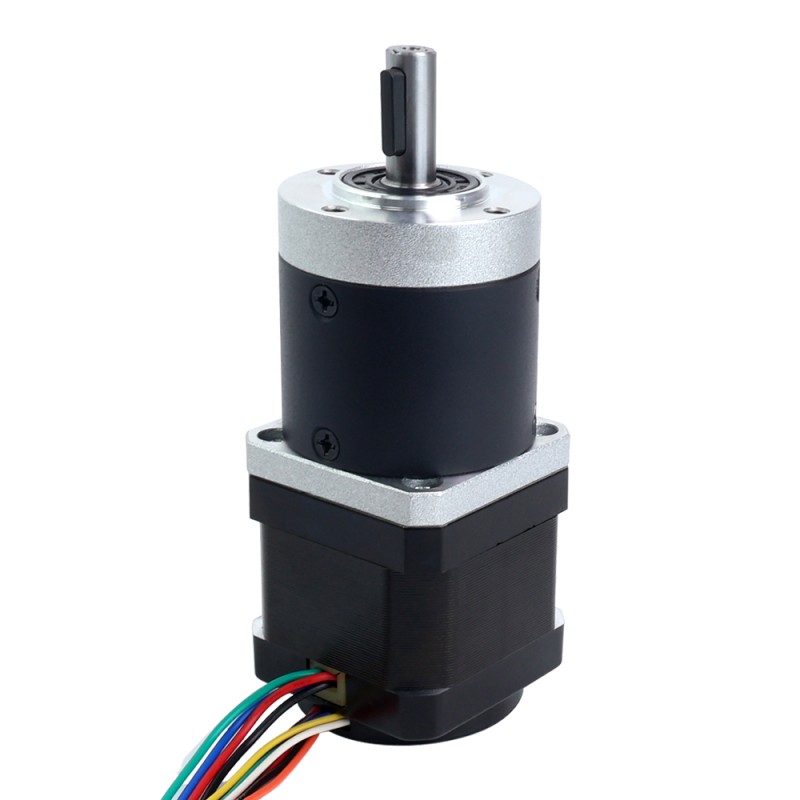 Nema 17 stappenmotor met versnellingsbakoverbrengingsverhouding 50:1 en magnetische encoder 1000PPR (4000CPR) - 17HS15-1684D-HG50-AR4 | StepperOnline