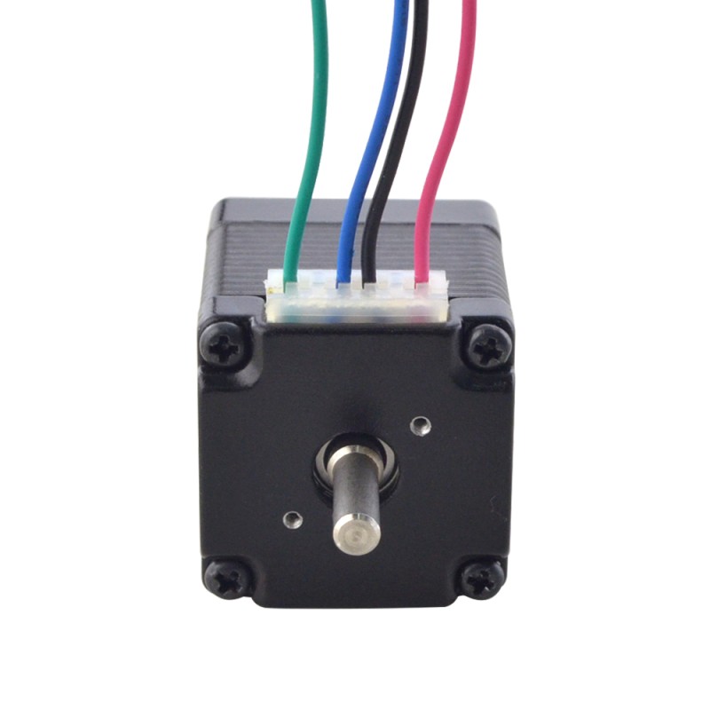 Dubbele as Nema 11 Bipolair 1,8deg 7Ncm(9,91oz.in) 0,67A 28x28x31,5mm 4 Draden