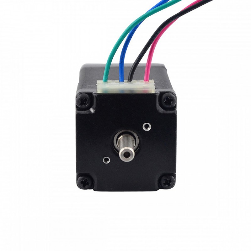Dubbele as Nema 11 Bipolair 1,8deg 12Ncm(16,99oz.in) 0,67A 28x28x51mm 4 Draden