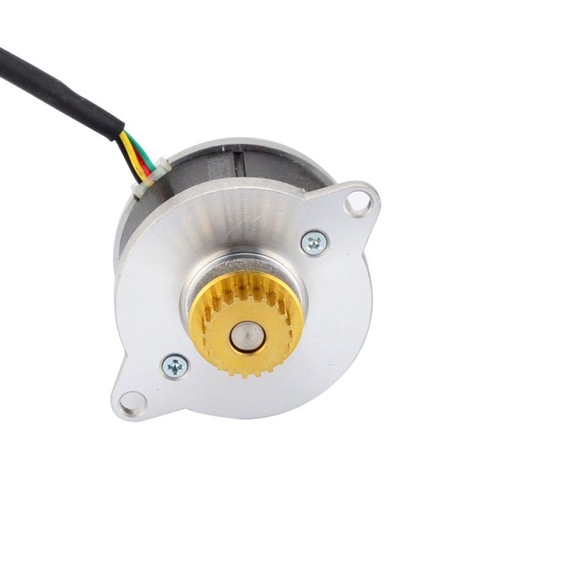 Rond Nema 14 0,9deg 9,0Ncm(12,75oz.in) 0,43A Φ36x21,5mm w/ poelie - 14HR09-0434S-C1 | StepperOnline