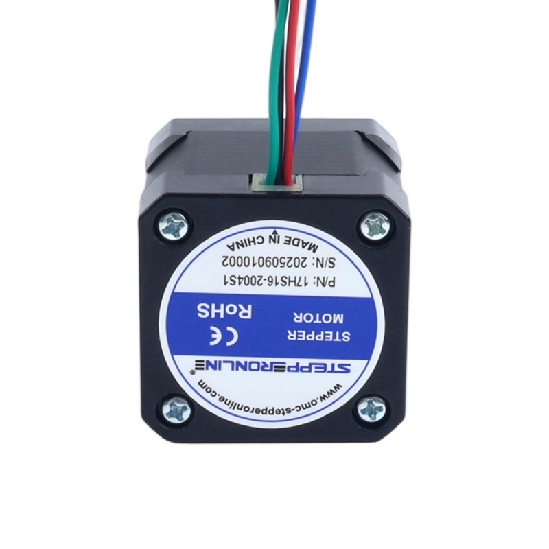 Nema 17 Bipolair 45Ncm(63.74oz.in) 2A 42x42x40mm 4 Draden met 1m Kabel & Aansluiting