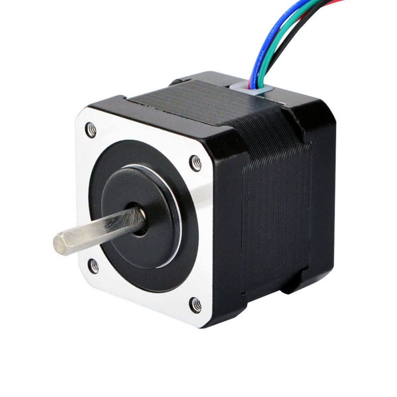 Nema 17 Bipolair 45Ncm(63.74oz.in) 2A 42x42x40mm 4 Draden met 1m Kabel & Aansluiting