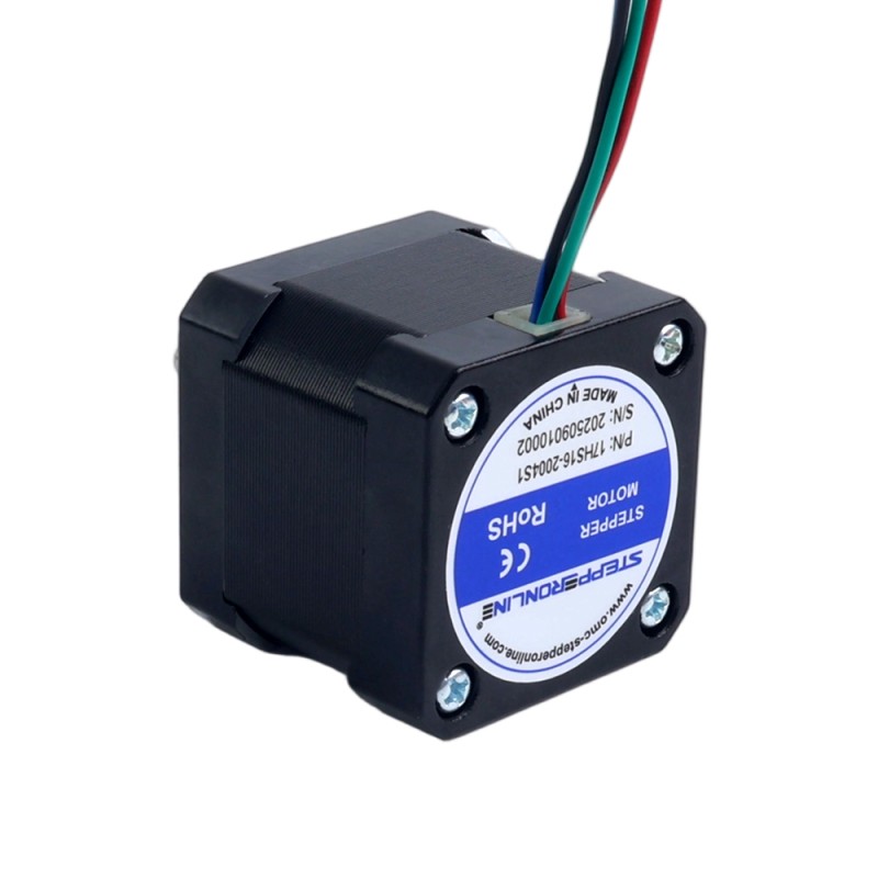 Nema 17 Bipolair 45Ncm(63.74oz.in) 2A 42x42x40mm 4 Draden met 1m Kabel & Aansluiting