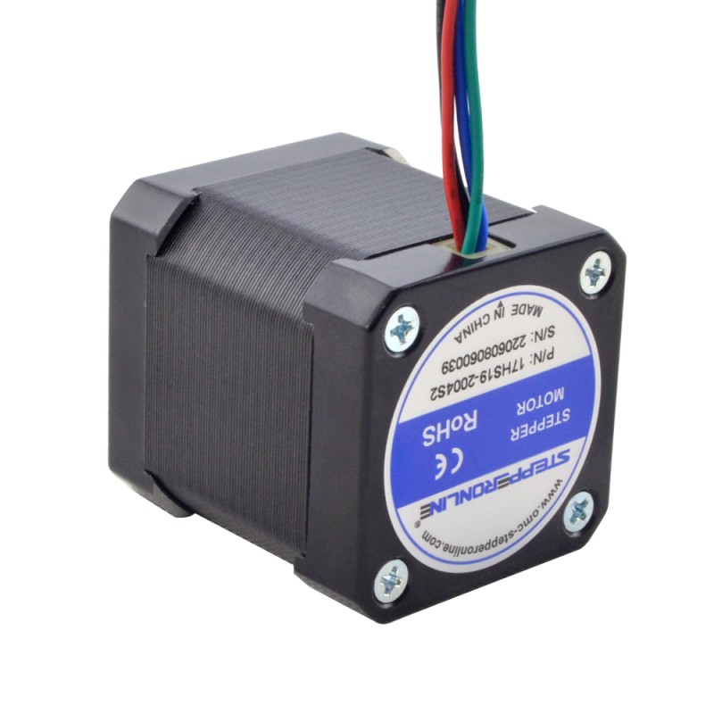 Volledig D-gesneden as Nema 17 Bipolair 59Ncm(83.55oz.in) 2A 42x48mm 4 Draden met 1m Kabel & Connector