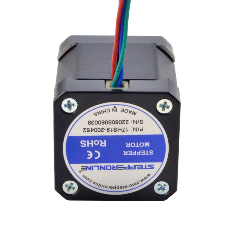 Volledig D-gesneden as Nema 17 Bipolair 59Ncm(83.55oz.in) 2A 42x48mm 4 Draden met 1m Kabel & Connector