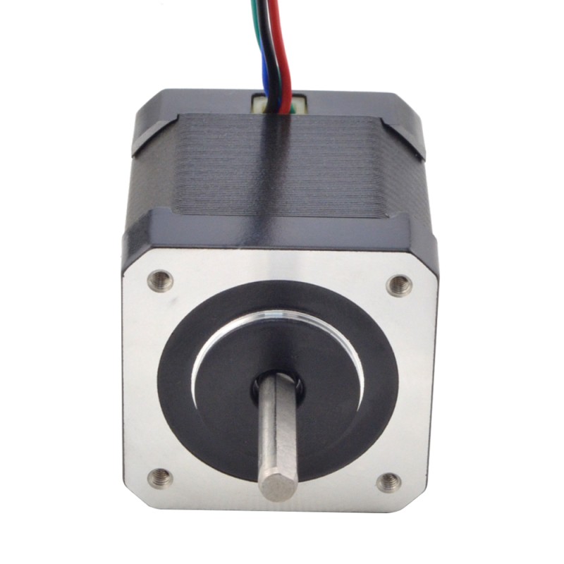 Volledig D-gesneden as Nema 17 Bipolair 59Ncm(83.55oz.in) 2A 42x48mm 4 Draden met 1m Kabel & Connector