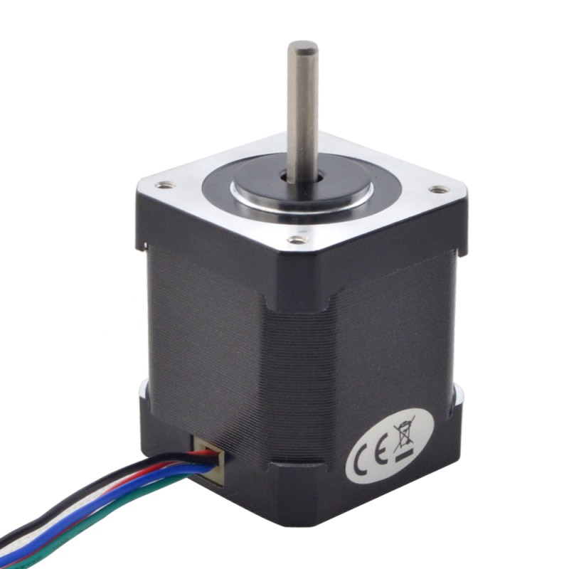 Volledig D-gesneden as Nema 17 Bipolair 59Ncm(83.55oz.in) 2A 42x48mm 4 Draden met 1m Kabel & Connector