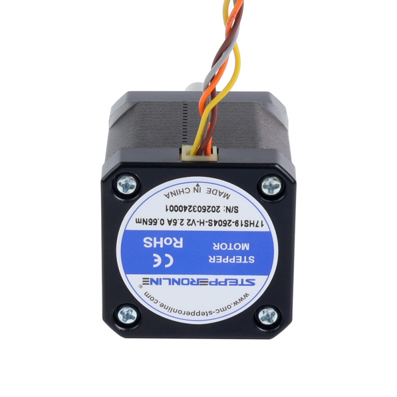 Nema 17 stappenmotor voor hoge temperaturen 55Ncm (77,93oz.in) 55mm Φ8mm ronde as isolatieklasse H 180C - 17HS19-2504S-H-V2 | StepperOnline
