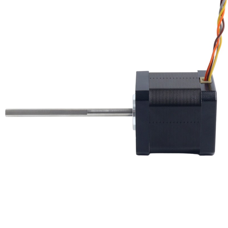 Nema 17 Hoge Temperatuur Stappenmotor 55Ncm(77,93oz.in) 80mm D-vormige As Φ5mm Isolatieklasse H 180C - 17HS19-2504S-H-V5 | StepperOnline