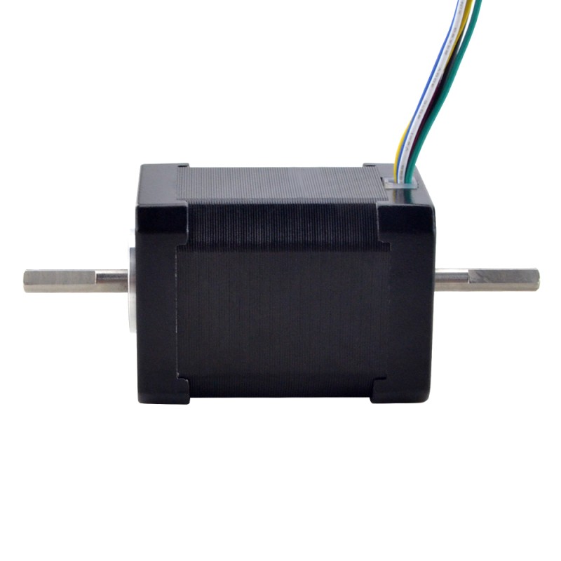 Dubbele as Nema 17 Bipolair 1,8deg 65Ncm(92oz.in) 1.2A 42x42x60mm 6 Draden
