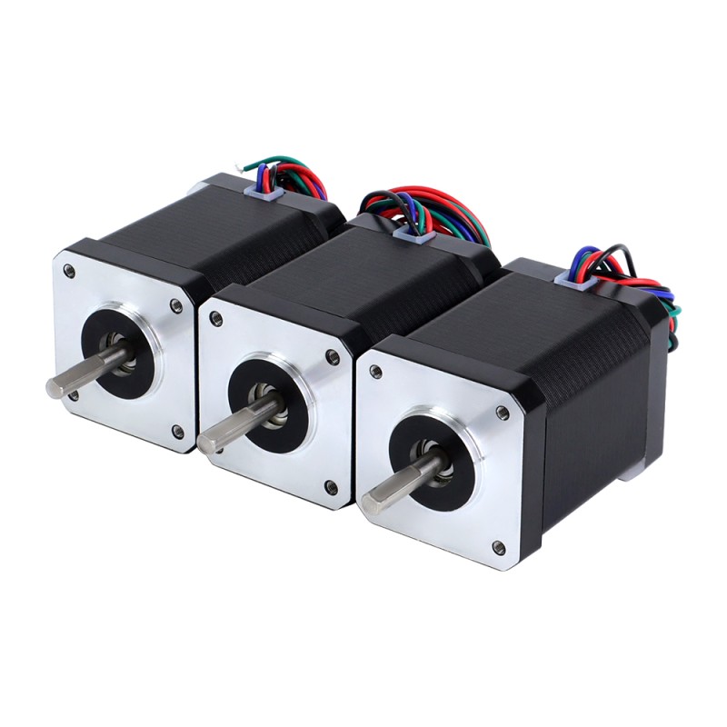 3pcs E-serie Nema 17 stappenmotor 1.8deg 60Ncm (84.97oz.in) 2.1A 42x42x60mm 4 draden