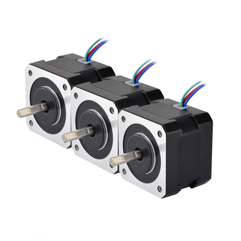 3Pcs Nema 17 Bipolair 1.8deg 26Ncm(36.82oz.in) 0.4A 42x42x34mm 4 Draden