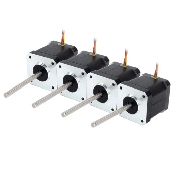 4pcs Nema 17 stappenmotor voor hoge temperaturen 55Ncm (77.93oz.in) 55mm ronde as isolatieklasse H 180C 4pcs Nema 17 stappenmotor voor hoge temperaturen 55Ncm (77.93oz.in) 55mm ronde as isolatieklasse H 180C