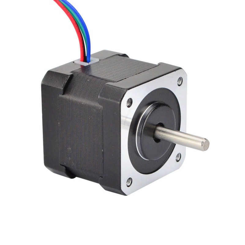 Nema 17 Bipolair 45Ncm(63.74oz.in) 2A 42x42x40mm 4 Draden met 1m Kabel & Aansluiting