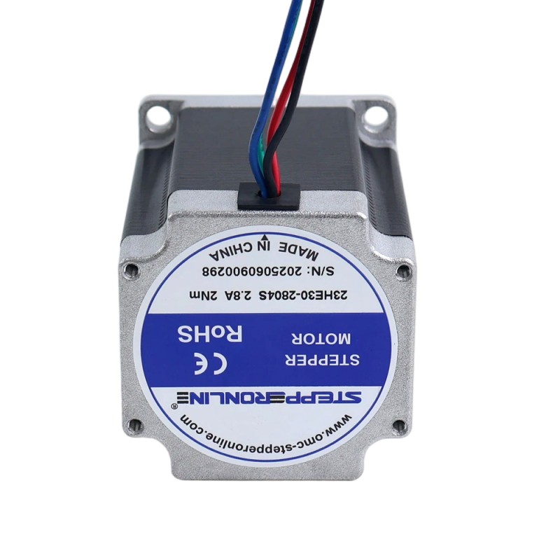 E serie Nema 23 Bipolair 1,8deg 1,85Nm(261,98oz.in) 2,8A 57x57x76mm 4 Draden