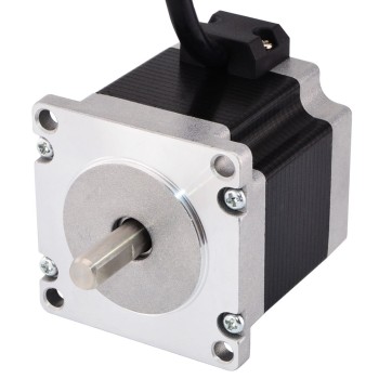 Dubbele as Nema 23 Bipolair 0,9deg 0,9Nm (127,5oz.in) 0,38A 57x57x51mm 4 Draden