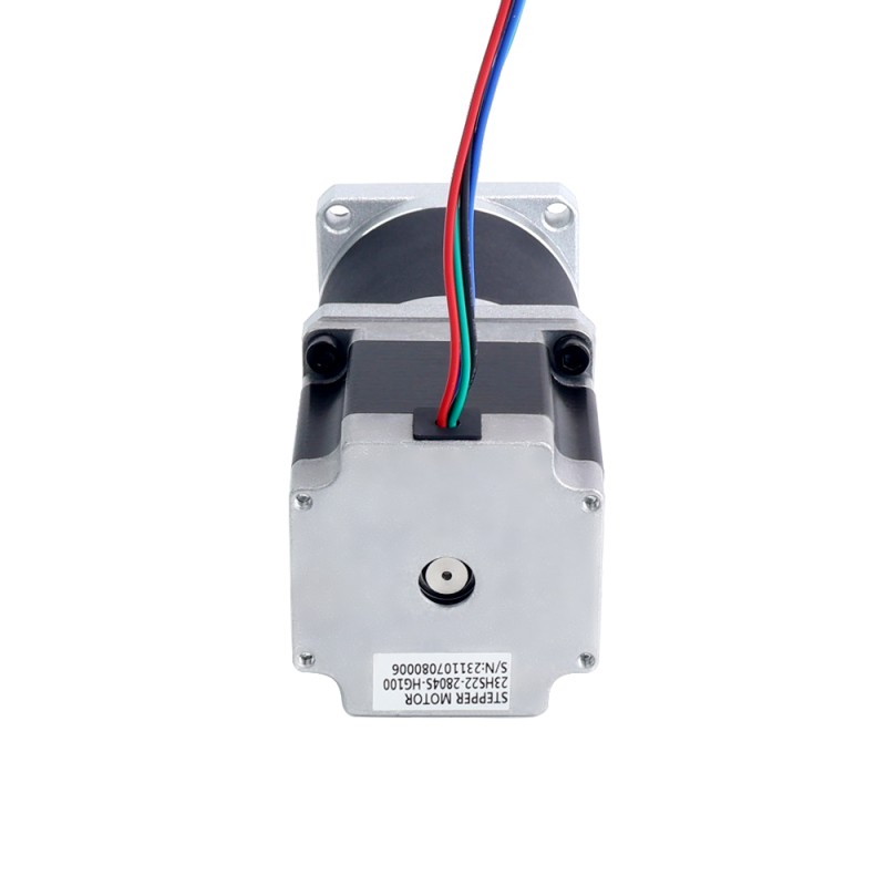 Nema 23 stappenmotor L=55mm overbrengingsverhouding 100:1 hoge precisie planetaire versnellingsbak