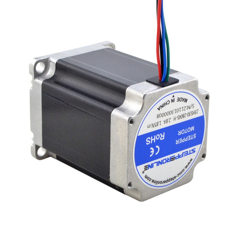 Nema 23 hoge temperatuur stappenmotor 1,85 Nm (256,9oz.in) isolatie klasse H 180C