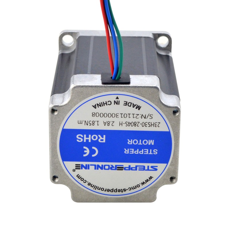 Nema 23 hoge temperatuur stappenmotor 1,85 Nm (256,9oz.in) isolatie klasse H 180C