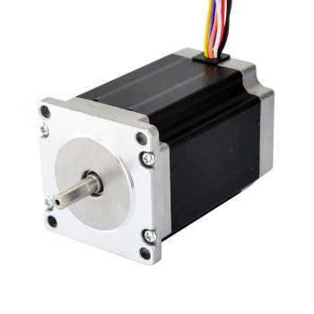 Dubbele as Nema 23 Uni/Bipolair 1,8deg 2,83Nm(400oz.in) 4A 57x57x84mm 8 Draden