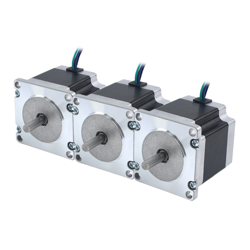 3pcs E-serie Nema 23 stappenmotor bipolaire 1.8deg 1.26 Nm (178.4oz.in) 2.8A 57x57x56mm 4 draden