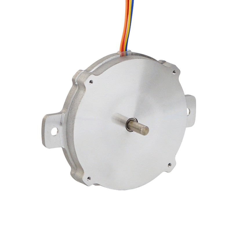 Ronde Pannenkoek Nema 24 Bipolair 1.8deg 6Ncm(8.5oz.in) 1A Φ60x9.6mm 4 Draden