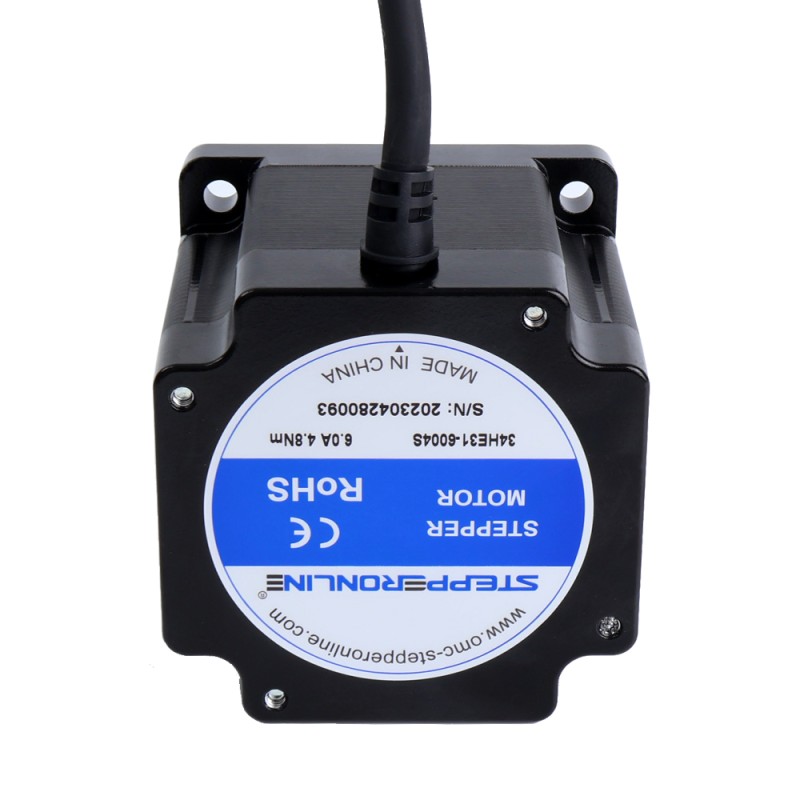 E-serie Nema 34 stappenmotor bipolair 1.8deg 4.8Nm(679.74oz.in) 6.0A 86x86x80mm 4 draden