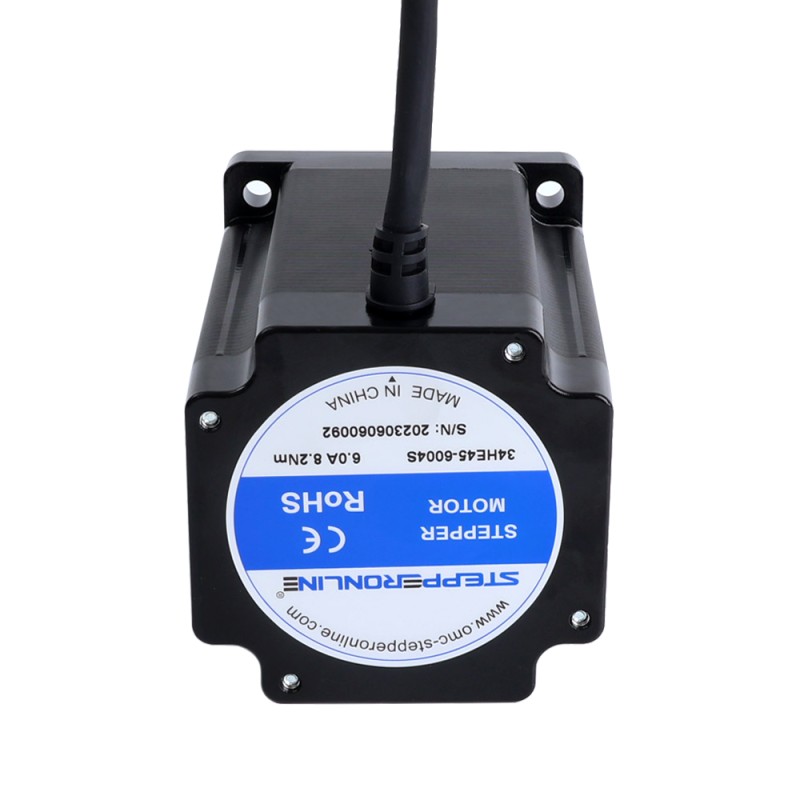 E-serie Nema 34 stappenmotor bipolaire 1.8deg 8.2 Nm (1161.22oz.in) 6.0A 86x86x114mm 4 draden