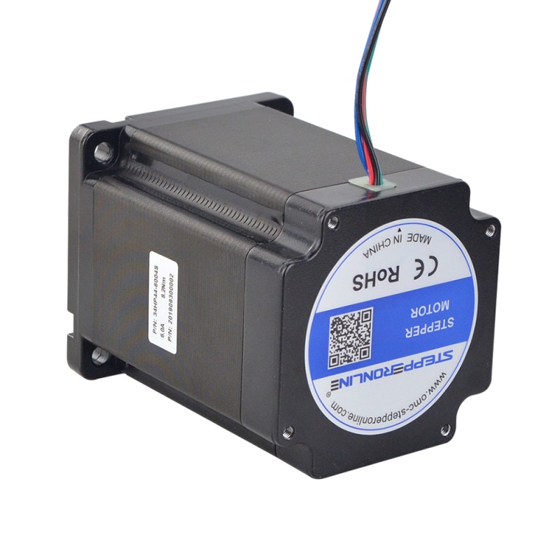 P serie Nema 34 Bipolair 1.8deg 8.2Nm(1161.22oz.in) 6.0A 86x86x112.3mm 4 Draden