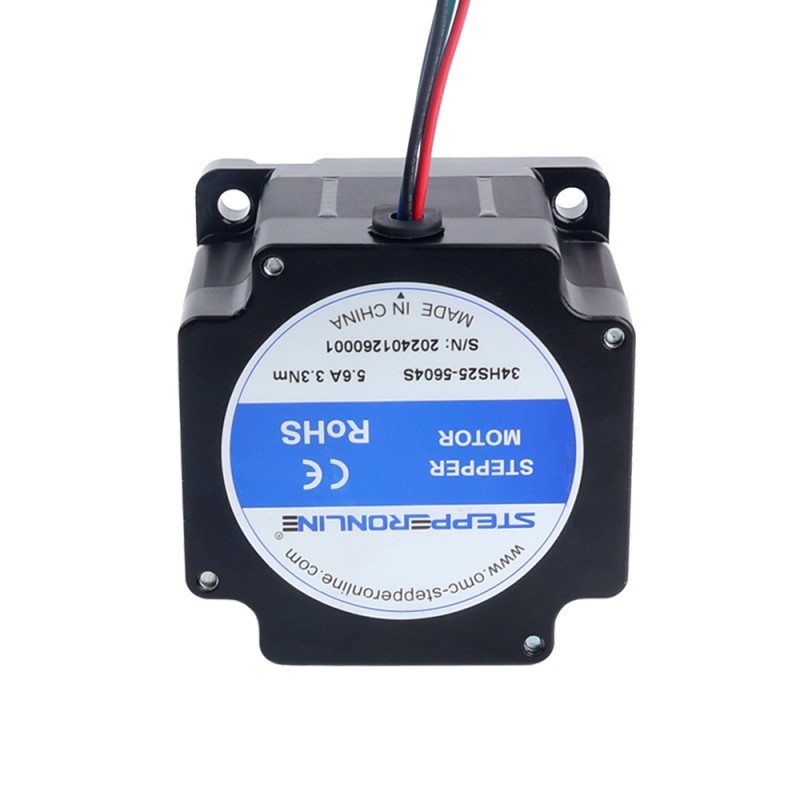 S-serie Nema 34 stappenmotor bipolaire 1.8deg 3.3 Nm (467.32oz.in) 5.6A 86x86x64mm 4 draden