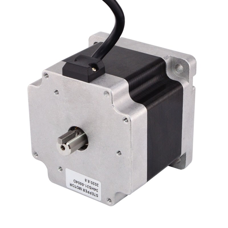 Keyway dubbele as Nema 34 CNC stappenmotor 4.5Nm (637.25oz.in) 5.5A 86x86x80mm