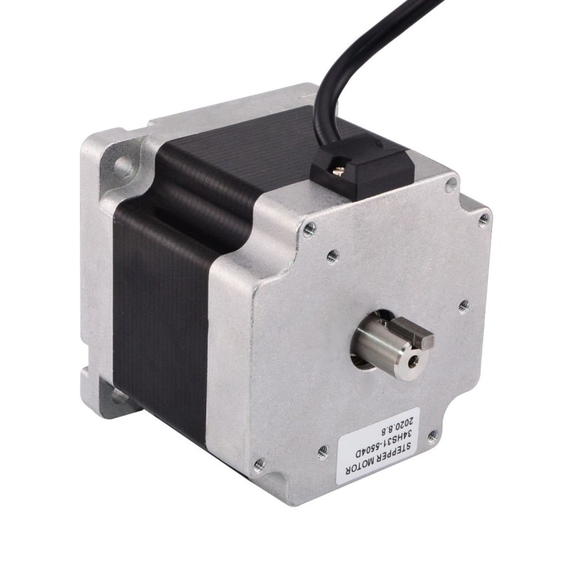 Keyway dubbele as Nema 34 CNC stappenmotor 4.5Nm (637.25oz.in) 5.5A 86x86x80mm