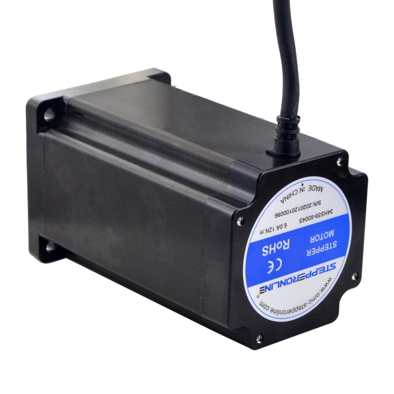S-serie Nema 34 stappenmotor bipolaire 1.8deg 12.0 Nm (1699.34oz.in) 6.0A 86x86x151.5mm 4 draden