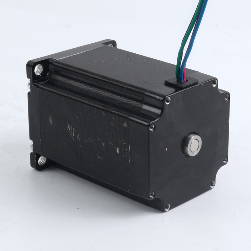 Gebruikt – Voorraad in China - Nema 23 stappenmotor 2.4Nm (339.87oz.in) 4A 57x57x82mm 10mm as 4 draden - 23HS32-4004S-C8-USED | StepperOnline