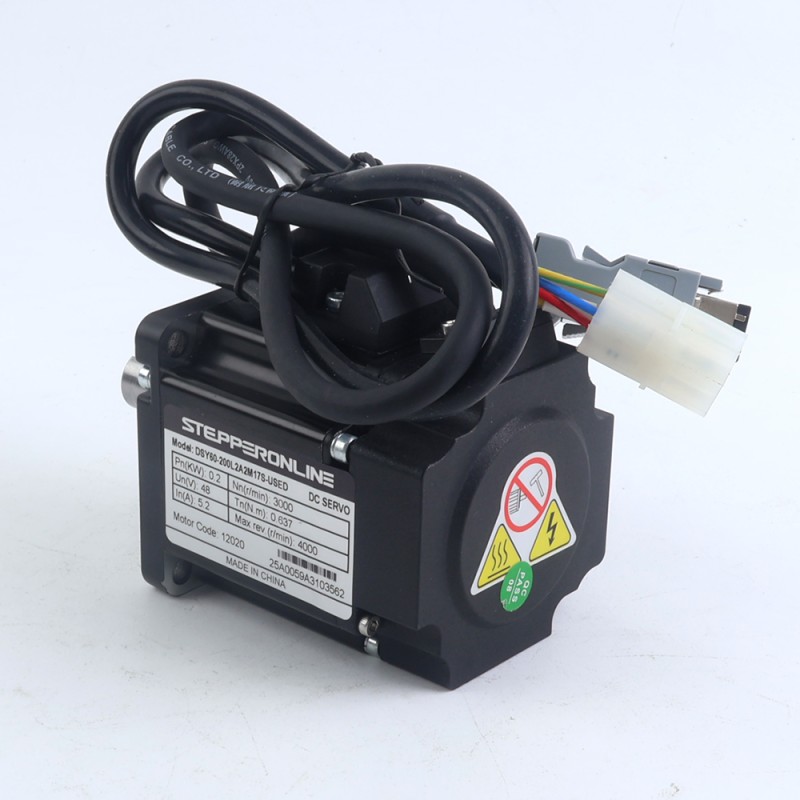 DSY-serie 200W RS485 DC-servomotor 24-70VDC 0,637Nm 3000rpm 17-bits incrementele encoder IP65 - DSY-RS200L2A2-M17S | StepperOnline