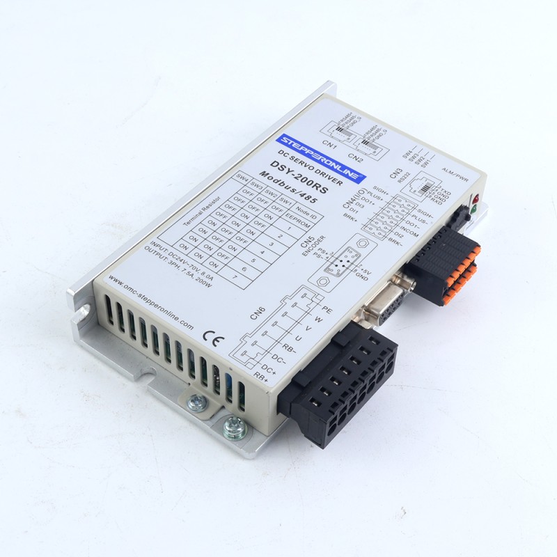 DSY-serie 200W RS485 DC-servomotor 24-70VDC 0,637Nm 3000rpm 17-bits incrementele encoder IP65 - DSY-RS200L2A2-M17S | StepperOnline
