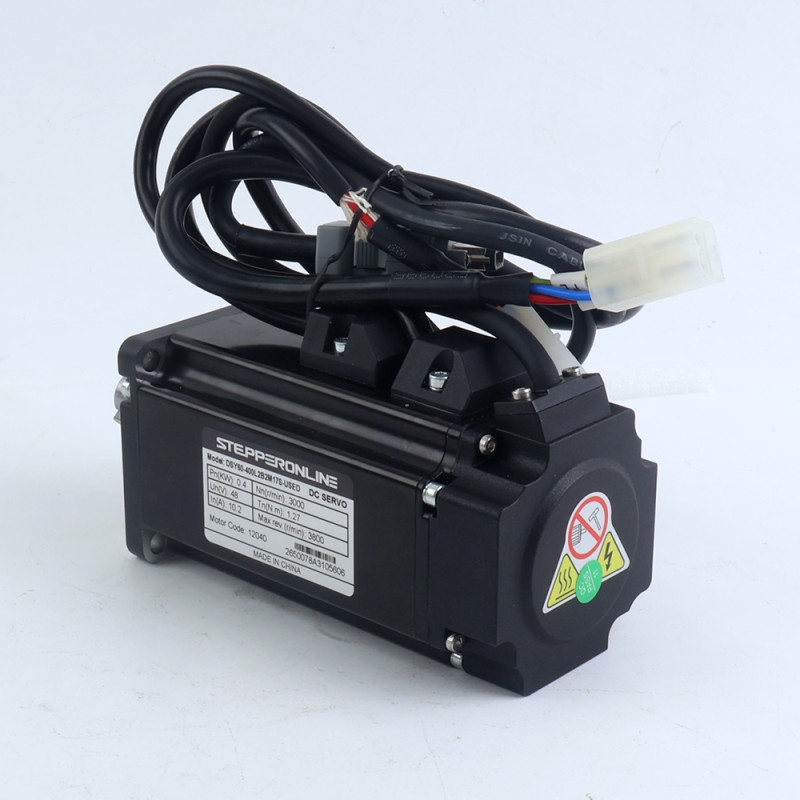DSY-serie 400W RS485 DC-servomotor 24-70VDC 1,27Nm met rem 3000rpm 17-bits incrementele encoder IP65 - DSY-RS400L2B2-M17S | StepperOnline